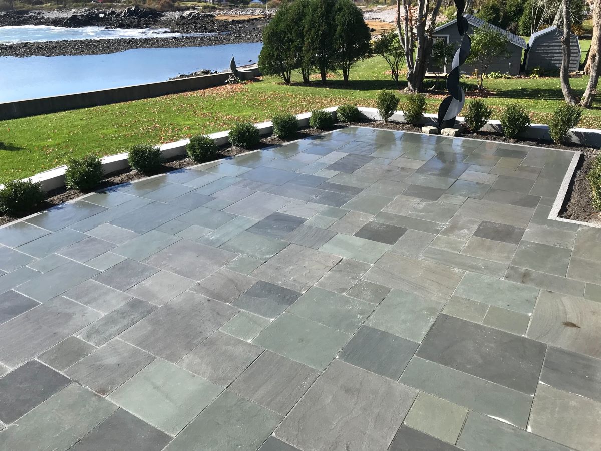New Stone Patio installed in Cape Elizabeth Maine